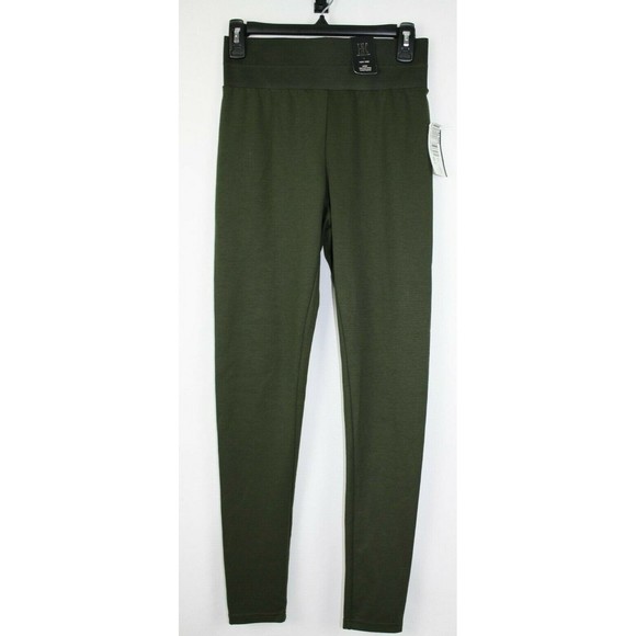 I.N.C International Concepts High Rise Wide Smoothing Waistband Leggings Green S - Picture 2 of 5